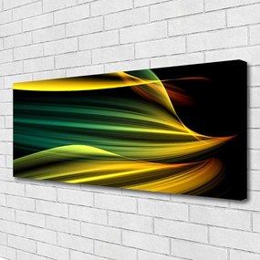 Tablou pe panza canvas Abstract Art Albastru Galben Negru Verde