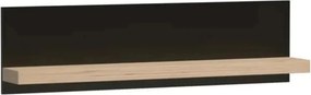 Polita CALI C9, stejar artisan/negru, PAL laminat, 120x18x32 cm