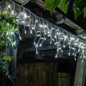 decoLED LED instalație tip țurțuri - alb rece - 3x0,5m, 114 LED