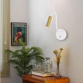 Lampă flexibilă dimabilă de perete Brilagi MAYA 1xG9/4W/230V alb/auriu