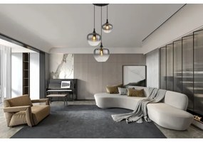 Lustră pe cablu MAXY 3xE27/40W/230V negru Globo 15548-3H