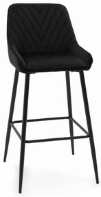 JAKS Scaun de bar Vasto negru