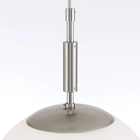 Lustra, Pendul realizat manual ARTDESIGN 25cm, crom satinat/ alb opac