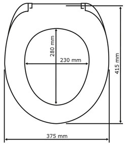 Capac WC Wenko Samos, 44,5 x 37,5 cm, albastru închis