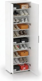 Pantofar Adore Porto, 2 usi reversibile cu oglinda, 10 rafturi, capacitate 28 perechi, 60 x 187 x 36 cm