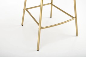 Scaun de bar tapitat H113 alb/negru