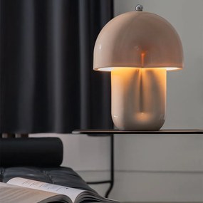 Veioza decorativa LED din ceramica Hope bej lucios