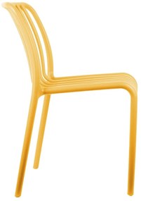 Scaun de dining galben din plastic Glee – Leitmotiv