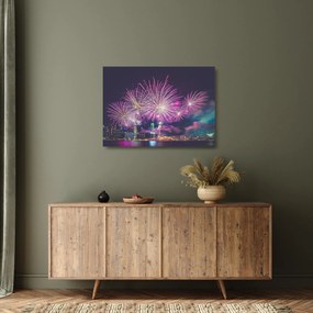 Tablou pe sticlă cu artificii (70x50 cm)