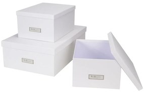 Set 3 cutii de depozitare Bigso Storage Box of Sweden Inge, alb