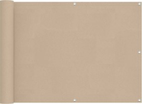 vidaXL Ecran de balcon Bej 75 x 200 cm Oxford alu acoperit cu PU