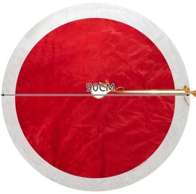 Covoras pentru bradul de Craciun RED VELVET 90 cm, rosu
