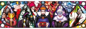 Disney Villains Stained Glass Puzzle panoramic de 1000 piese Clementoni