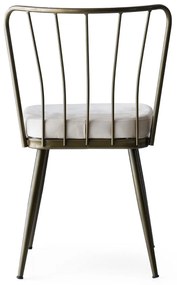 Set 4 scaune haaus Yıldız, Mink, textil, picioare metalice