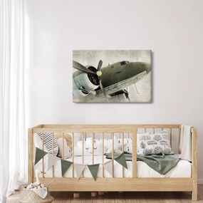 Tablou - Avion vechi cu elice (90x60 cm)