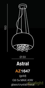 Lustra moderna suspendata design elegant 50cm ASTRAL