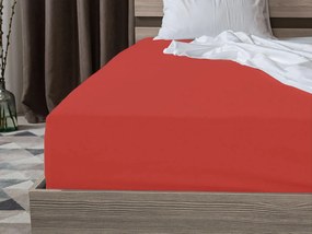 Cearsaf Jersey EXCLUSIVE cu elastic 180 x 200 cm rosu