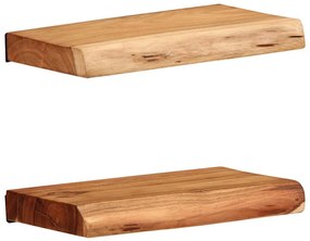 vidaXL Rafturi de perete, 2 buc., 30x20x3,5 cm, lemn masiv de acacia