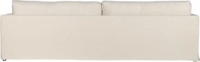 Canapea 4 locuri din in și bumbac bej, cu perne decorative incluse, „Canvas"