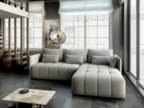 Colțar extensibil dumonde cu ladă de depozitare si sezut confortabil din spuma high-density, Malta Royal Grey II 235x185 cm