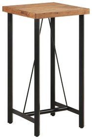 vidaXL Masă de bar, 55x55x107 cm, lemn masiv acacia și fier