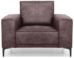 Fotoliu maro din imitație de piele Copenhagen - Scandic