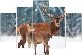 Tablou - Ceb și căprioare (150x105 cm)