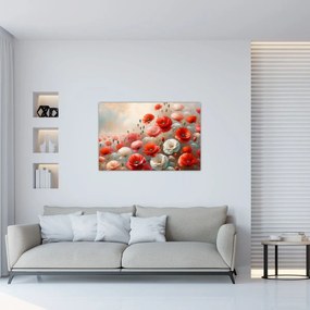 Tablou - Pictură cu maci (90x60 cm)