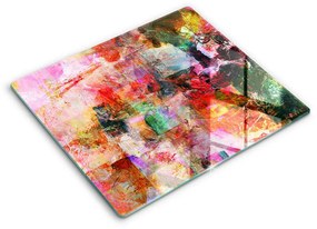 Tocător din sticlă Abstracția vopselei