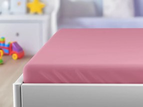 Cearsaf impermeabil pentru patut copii JERSEY 60x120 cm roz