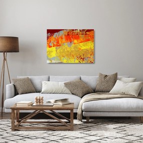 Tablou pe sticlă cu abstracție - pictura (70x50 cm)