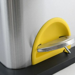 Coș de gunoi argintiu mat pentru reciclare/cu pedală 3x20 l din oțel Tri Selectif – MSV