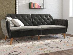 Canapea extensibilă Novogratz 106Numărul de locuri: 3, Gri, 83x211x85cm, 47 kg, Picioare: Lemn