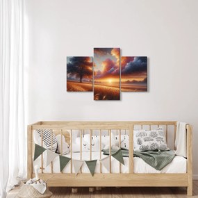 Tablou – Apus de soare pe câmp (90x60 cm)