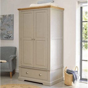 Dulap lemn masiv gri Ives Personalizabil, 104 × 66 × 189 cm