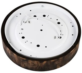 Plafonieră OAK SMOKY 2xE27/15W/230V ø 37,5 cm stejar/maro închis