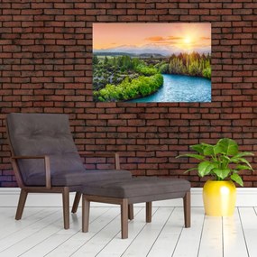 Tablou - Pădure peisaj montan (90x60 cm)