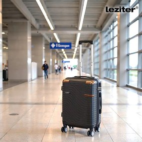 Valiză de cabină TravelLux Urban cu hard top și roți detașabile 35x55x20 cm neagră