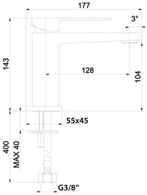 Baterie negru-mat pentru chiuvetă înaltă Latus – Sapho