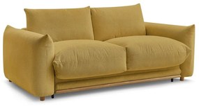 Canapea galbenă extensibilă 214 cm Ernest – Bobochic Paris