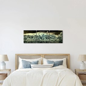 Tablou suprafeței de apă (cu ceas) (90x30 cm)