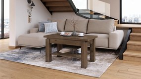 Mazzoni BRAWO Nuc Elegant - MĂSUȚĂ DE CAFEA CU BLAT EXTENSIBIL ȘI RIDICABIL MASĂ CU RAFT