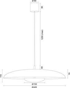 Argon 8868 - Lustră LED suspendată pe cablu BOLTON LED/12,5W/230V 3000K negru