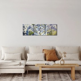 Tablou - Model geometric (cu ceas) (90x30 cm)