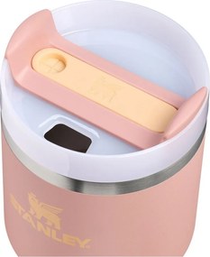 Termos piersică cu pai din oțel inoxidabil 600 ml Quencher H2.O FlowState™ Tumble Peach Rose – Stanley