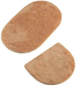 Set 2 covorase baie 359CHL2197, forma ovala, acril, portocaliu
