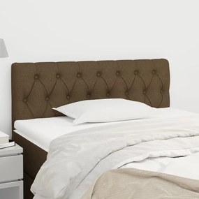 vidaXL Tăblie de pat, maro închis, 100x7x78/88 cm, textil
