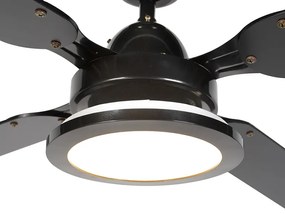 Ventilator de plafon negru cu telecomandă - Fanattic