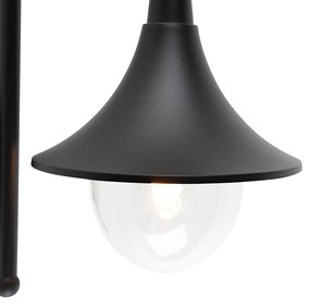 Aplică de perete exterioară inteligentă neagră IP44 cu Wi-Fi A60 - Daphne