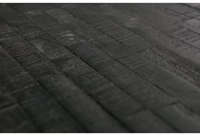 Măsuță auxiliară cu blat din lemn de tec reciclat BePureHome Shape, negru